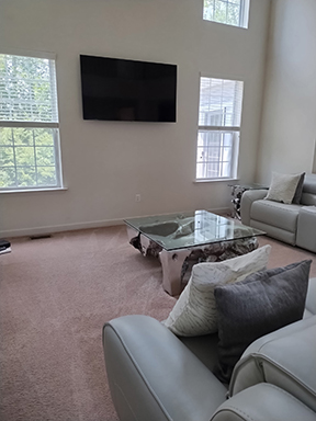 Fresh and professionally cleaned living room